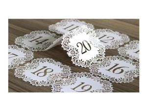 Carta Carta Hollow Laser Cut No120 Bellissimi forniture in pizzo Card di sedile per feste Evento digitale romantico di matrimonio HHA427 XPB4961997