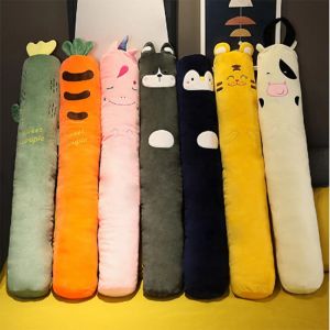 Kissen Cartoontiere Plüsch lange Kissenpflanzen Langkissen Karotten Einhorn Tiger Husky Kuh gefülltes Spielzeug Schlafzimmer Schlaftkissen Geschenke