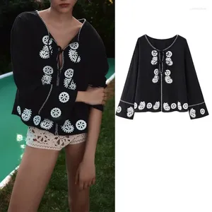 Women's Blouses Embroidery Blouse Female Long Sleeve Top Women Boho Summer For 2024 Fashion Casual Loose