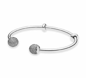 Autentico bracciale Bracciale Sterling Sterling Sterling Sterling Cz Diamond Pave Fashion Regalo per le donne con set di scatole originale per Bracelet di fascino6640070