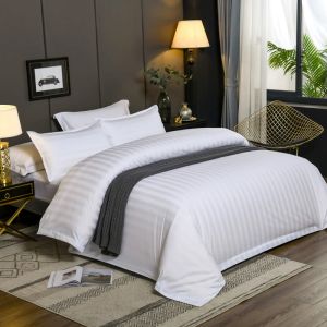 Zestawy Premium Duvet Cover Arkusz 100%Nature Cotton 600TC Biała pościel