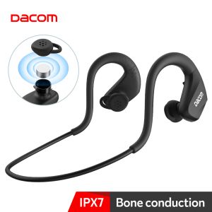 Fones de ouvido DACOM E60 IPX7 Condução óssea à prova d'água fones de ouvido estéreo Bass Wireless Enchone Cancelamento de ruído com microfone para esporte