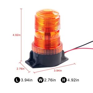 Indicatore della lampada a cupola ad alta cupola a led ambra lampeggiatura camion auto rotanti segnali strobi luci di avvertimento per il rotolamento del faro di emergenza flessibile