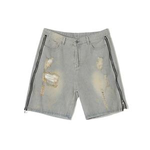 Summer Fashion Brand Trendy Pi Shuai 5/4 Pants American Loose Jeans Summer Thin Men's Work Shorts Men's