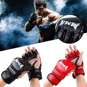 Koruyucu Dişli Boks Eğitimi Yarım Parmak Eldivenleri Muay Thai Sanda Rekabetçi Dövüş Spor Eldivenleri A9Z5 240424
