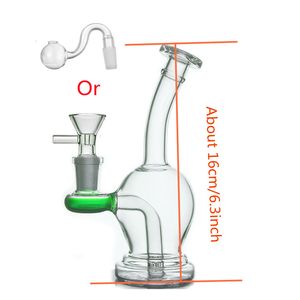 Großhandel Mini 14mm weiblicher Glas Tabak Trockener Kräuter Bong Bunte billige Schaufel Wasseröl Brenner DAB Rig Bongs Rohr