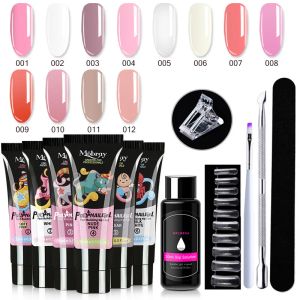 KITS 7/12PC LIMEGRILL POLY UNIL Gel para extensão conjunto de manicure acryl gel verniz conjunto 15 ml de unha -unha kit uv kit de cola de cristal ferramentas