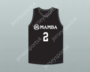 Custom Nome Numer Numer Youth/Kids Gianna 2 Mamba Ballers Black Basketball Jersey Top Top S-6xl Cucite