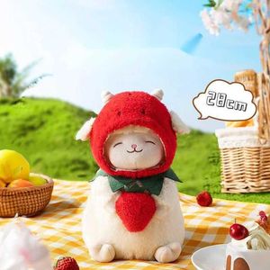 Stuffed Plush Animals 28cm Stuffed Sheep Plush Toy Eat Melon Stuffed Sheep Toy Watermelon Strberry Lemon Plush Soft Toy For Kid Christmas Gifts