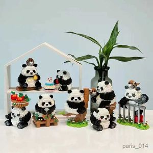 Gefüllte Plüschtiere Mikro-adbontierte kleine Partikel-Bildungsspielzeuge Bausteine Kindergeschenke Jungen und Mädchen Panda 3D-Puzzle-Ornamente