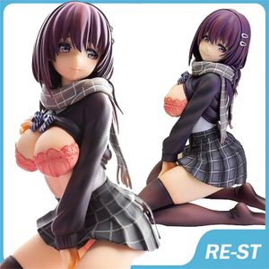 アクショントイフィギュア15cm日本のアニメフィギュアJKガールが剥がされたVer PVCアクションフィギュアセクシーなヌードガールモデルヘンタイフィギュア大人のおもちゃギフトY240425NE36