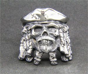5pcslot New Men Boys Cool Ghost Skull Ring 316L Stainless Steel Fashion Jewelry Popular Biker Hip Style Skull Ring95405608968201