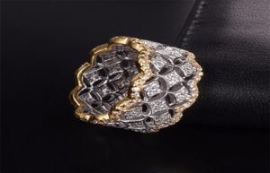 Pierścień ślubna Pave 256PCS Symulowane diamentowe pierścienie CZ Białe szafir 925 Srebrne złoto dla kobiet Rozmiar prezentu 511 Y204741067781