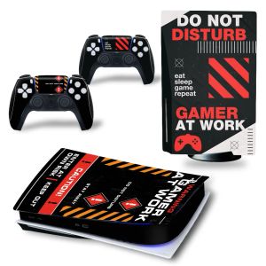 Наклейки Gamer at Work Cover Stickers для виниловых наклеек для виниловой кожи PS5 для шкуры контроллера Play Station 5 и 2 для PS5 #2604