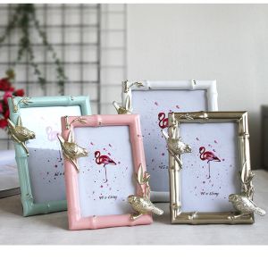 Frames niedliche frische Bambusvögel Fotorahmen, kreative Heimdekoration, Hochzeitsfoto -Rahmen, Geburtstagsgeschenk, Dez. FG1078, neu