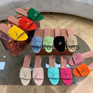 Loro Piano LP Shoes Slippers для женщин открытые пальцы. Случайные классические сандалии.