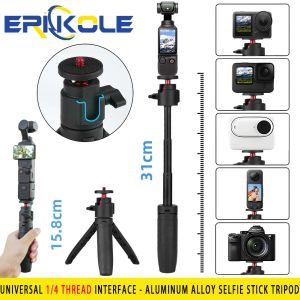 Gimbal Extension Pole Tripod för DJI Osmo Pocket 3 Teleskopiska selfie -sticktillbehör för fickan 2/3 GoPro Insta360 Action Camera