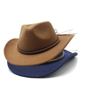 Breda brim hattar hink hattar chapeu masculino cowboy man hatt fedora hattar för man panama hattar bälte mode hatt svart kepsar bred grim höst vinter y240425