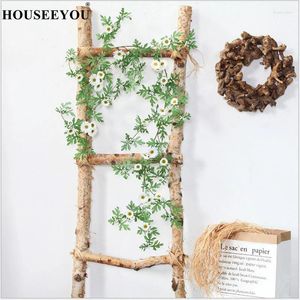 Dekorative Blumen künstliche Gänseblümchen Reben Hochzeit Dekor Sonnenblume Rattan gefälschte Pflanzen Blätter Girlande DIY Home Garten Zaun Dekoration