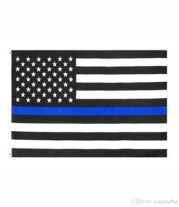 Factory diretto intero 3x5fts 90cmx150cm Officer di contrasto USA USA American Police Blue Line Flag 3340664