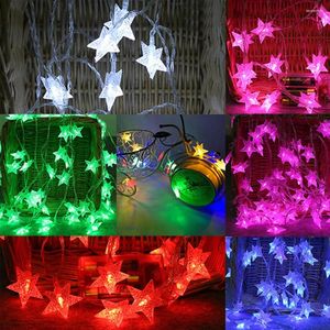 Dekorativa figurer 2m 10 LED -stjärnsträngsljus bröllopsfest utomhusdekor lampa festival trevlig semesterbelysning juldekoration