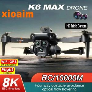 Дроны для Xiaomi K6 Max Drone 8K GPS Professinal Широкологический оптический поток четырехветный избегание препятствий квадрат для игрушек для взрослых детей