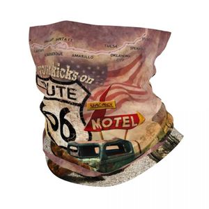 Masowe maski na twarz Gaiter Dostajcie swoje kopnięcia na Route 66 Rzut Bandana Scyk Gaiter Drukowane Baliaclavas Salik ciepłe rowerowe wędrówki dla mężczyzn dorosłych przez cały sezon Y240425