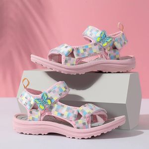 Summer Children Fashion Sandals Baby Girls Toddler Soft Nonslip Princess Shoes Baby Cute Candy Breathable Comfortable Sandals 240418