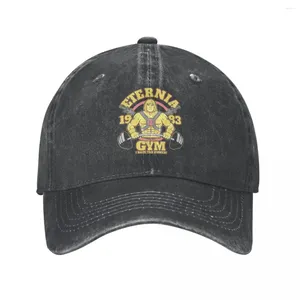 ボールキャップ面白いHe-Man Etertion Gym Trucker Hats VintageDristed Denim Casquette Hat of the Unisex Styleのマスター