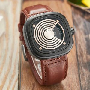 Watches Bettayu Fashion Square Watches Men Sports Watches Creative Turntable Leather Band Quartz Wristwatches Male Watch Reloj Hombre 2020