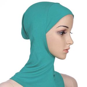 T53E Hijabs Женщины мусульманские подчеркивающие головы обложки мусульманского головного пласка внутреннего хиджаба кепки Исламский подчеркивание ниндзя шарф шарф шляпа кепка костяная капота D240425