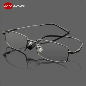 Uvlaik Alloy Glasses Ramar Män Kvinnor Spektakel Transparent glasögon Frame Business Eye Optical 240424