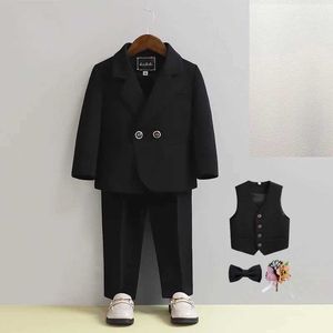 Suits Çocuklar Resmi Pembe Gelinlik Çiçek Fotoğrafçılık Takım Çocuk Sahne Performans Kıyafet Bebek Doğum Günü Töreni Kostüm