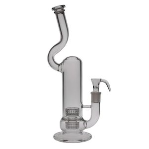 Naty Neck SAML Hookahs 55 mm Stemless Tubes with Twin Matrix Percolates Bong Smoking Water Pipe Glass Dab Rig Joint Size 18.8mm PG3002/ FC-186