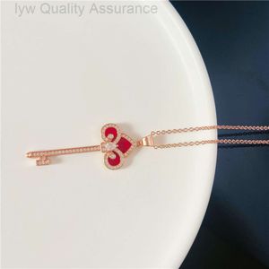 Naszyjnik Tiffanybead dla kobiety luksusowe urok serc naszyjnik Rose Gold Naszyjnik Kobieta T Family Light Luksus Mały i popularny kołnierz w wysokiej końcu Iris