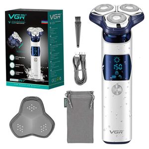 Original VGR Wet Dry Electric Shaver for Men Beard Rechargeble Facial Razor 3D Floating Shaving Machine Litium 240420