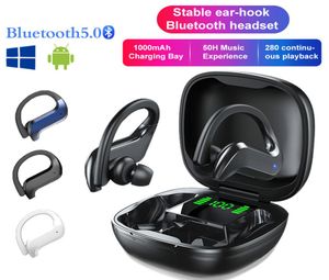 MD03 TWS Wireless Bluetooth hörlurar Stabil Earhook Earphone Touch Control Digital Display för Oppo Huawei iPhone Xiaomi Sport 7298580