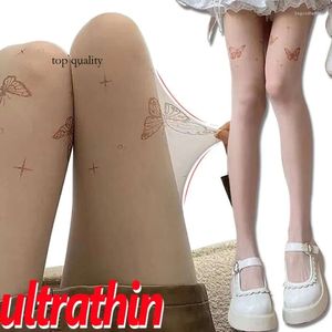 Nuovo stile Women Summer Silk Silk Stockings Sexy Hot Girl Skin Base Base Calzini tatuaggi Stampare Calza colore della pelle Bow Calzini 1665