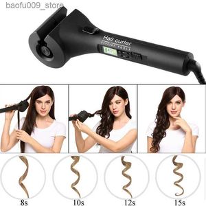 Curling Irons Automatic curler LCD screen magic curler iron portable travel ceramic thermal heating anti scald curling styling tool Q240425