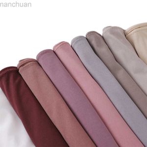 Hijabs muslimska kvinnor stretchig jersey hijab vanlig bomullströja hijabs islamiska mjuka turbanhuvud wraps huvudduk huvudband islamisk ramadan d240425