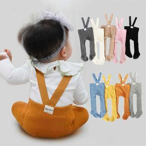 Footies Xmas Baby Girl Boy Stocking 0-24M Infant Toddler Knit Tights Newborn Suspender Tights Pantyhose Solid High Waist Overall Legging H240425