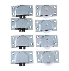 WHISM 8 PcsLot Stainless Steel Sliding Door Wheel Cabinet Nylon Wheels Hanging Wheel Parts Door Rollers Hardware8964898