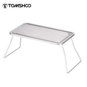 Tools Tomshoo Portable Outdoor Folding Camping Grill Titanium BBQ Grill Grate Ultralight Mini Table for Camping Hiking Picnic Barbecue