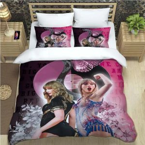 Cuscino cantante femminile stampato fai da te taylorsswift set di biancheria da letto morbido piumino foglio comodo/letto matrimoniale set di dimensioni full size