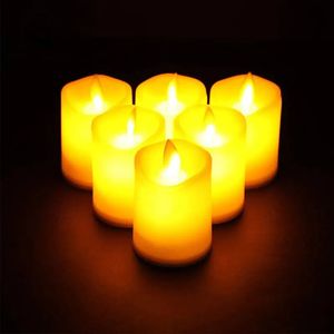 6pcs batteria candele in plastica senza fiamma con le luci da tè a led per la camera da letto matrimoni in chiesa arredamento per la casa 240417