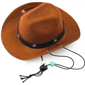 Hundkläder husdjur cowboy kostym hatt roliga katter väst hatt halloween födelsedagsfest cosplay grooming accessoarer