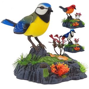 Simulation Chirping Bird Voice Control Singing Parrot Motion Sensor Activation Body Move With Pen Holders Kids Electric Toys Christmas Birthday Gift