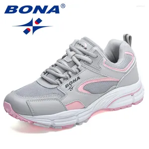 Lässige Schuhe Bona 2024 Designer, die atmungsaktive Outdoor -Sportarten Frauen leichte Turnschuhe Damen Comfort Athletic laufen lassen