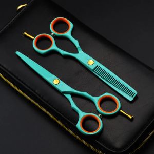 Shears Professional JP 440C Acciaio da 5,5 '' forbici per capelli a forbice verde chiara che tagliano taglio di capelli di taglio di capelli tali da capelli forbici