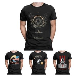 Herr t-shirts casual shai hulud Sandworm t-shirts för män crewneck ren bomull t-shirt dune film kort ärm tees presentkläder t240425